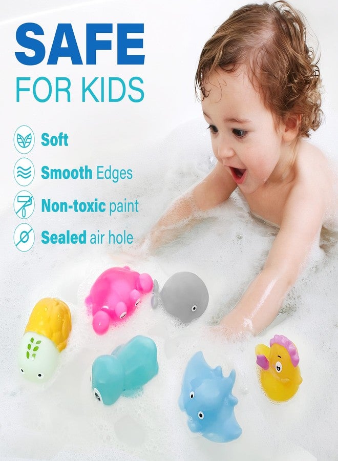 BenBen Bath Toy, 6PCS Color Changing Bath Toys for Kids Ages 1-3, No Holes Baby Bath Toys for Toddlers 2-4, Ocean Sea Animal Bathtub Toys - Image 4